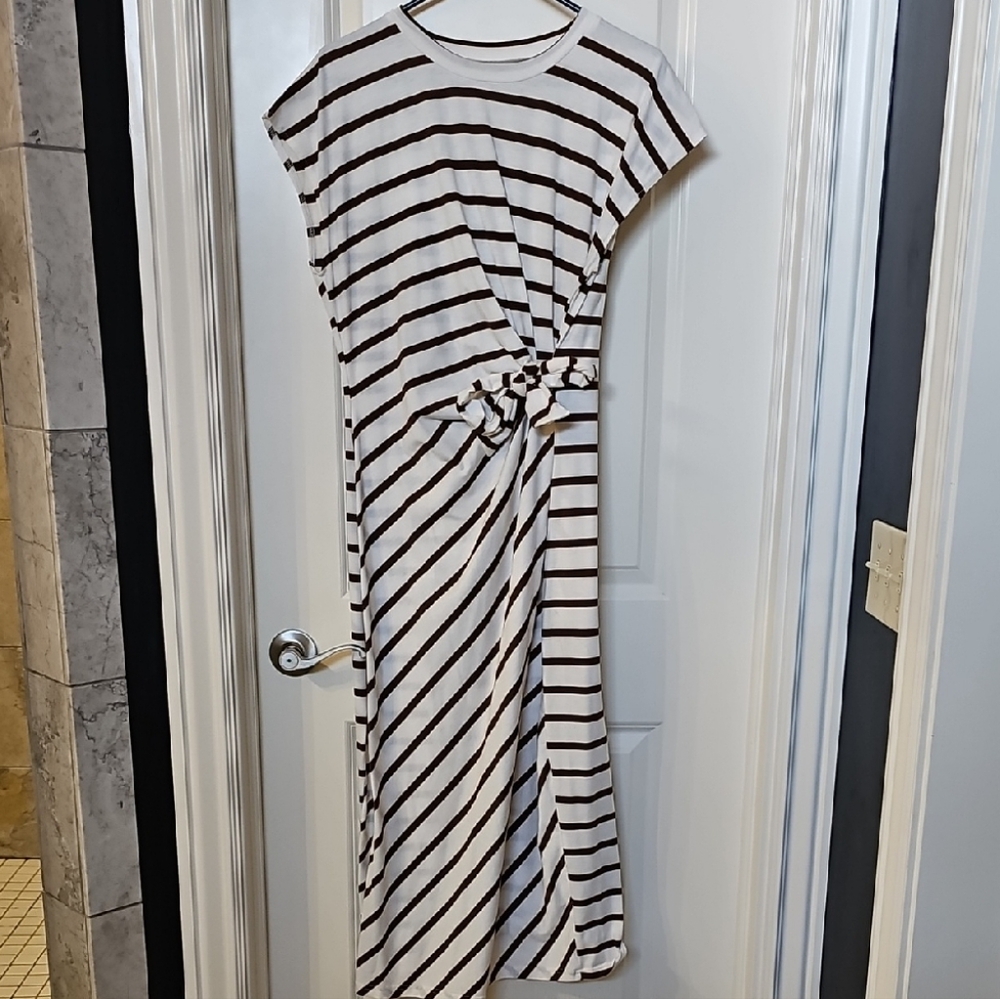 Striped Black and White Dress